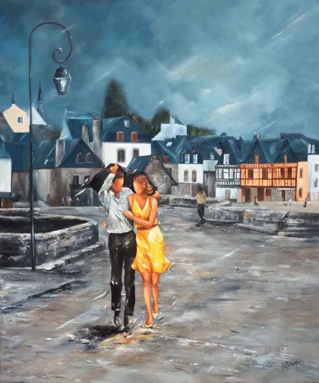 Pluie d’été à Saint-Goustan