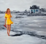 « La fille en jaune » à Saint-Cado