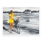 En vélo à Saint-Cado 60×80 3D