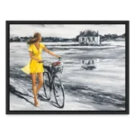 En vélo à Saint-Cado 60×80 3D