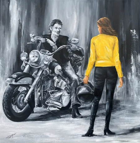 Une virée en moto, avec Johnny