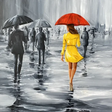 Coup de foudre sous la pluie